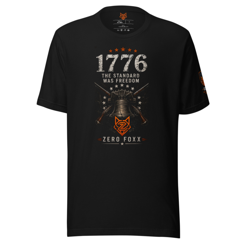 1776 — The Standard Was Freedom | Tee — Black / XS