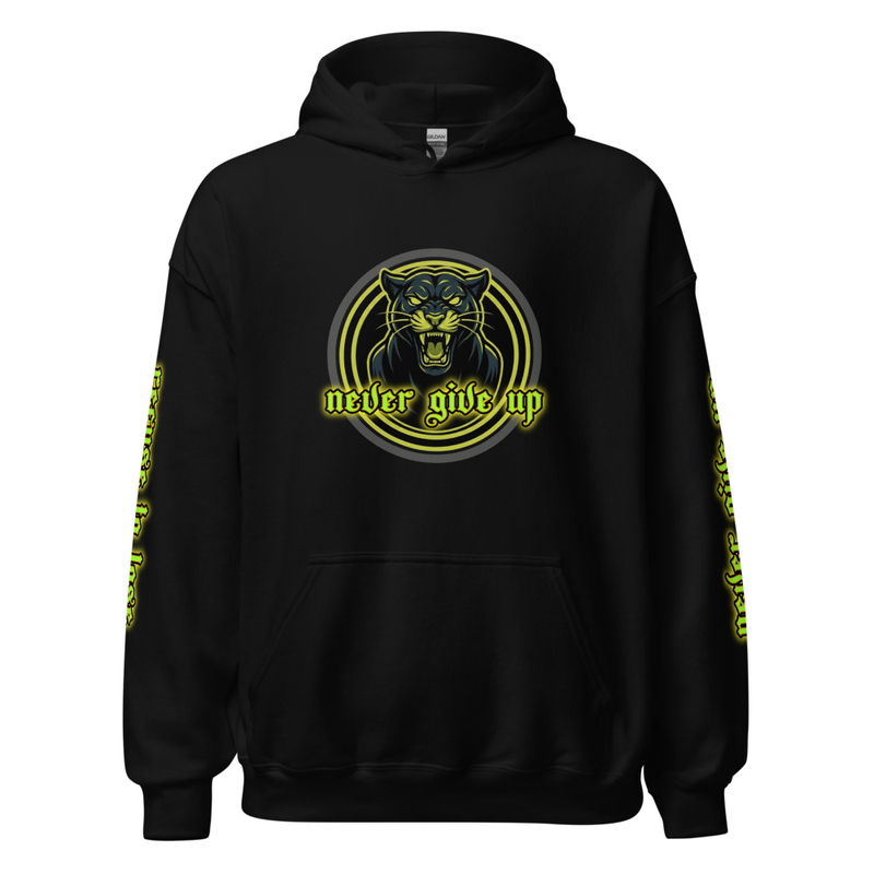 NEVER GIVE UP Declaration / Logo Unisex Hoodie