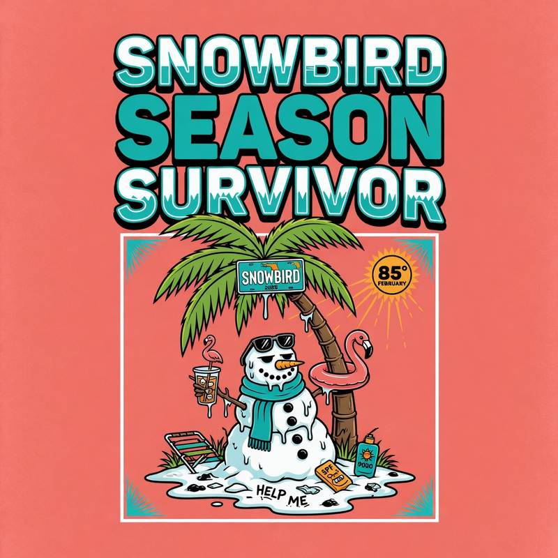 [WIP] Snowbird Season Survivor Tee — Floof apparel