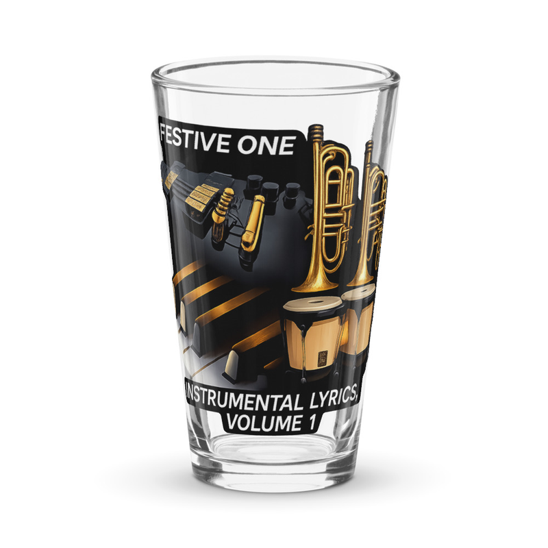 Instrumental Lyrics Shaker Pint Glass