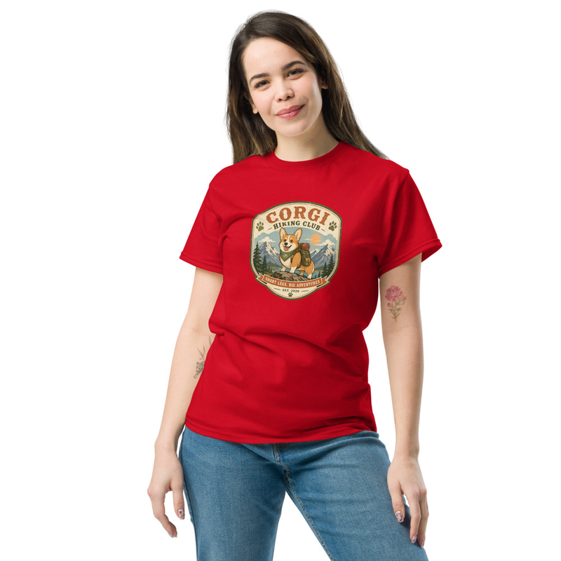 Corgi Hiking Club T-Shirt - Funny Dog Mom & Dog Dad Hiking Shirt for Corgi Lovers