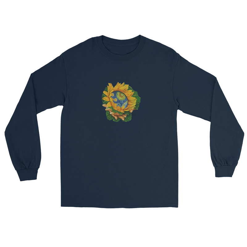 Homage - Unisex Long Sleeve Shirt – S, Navy