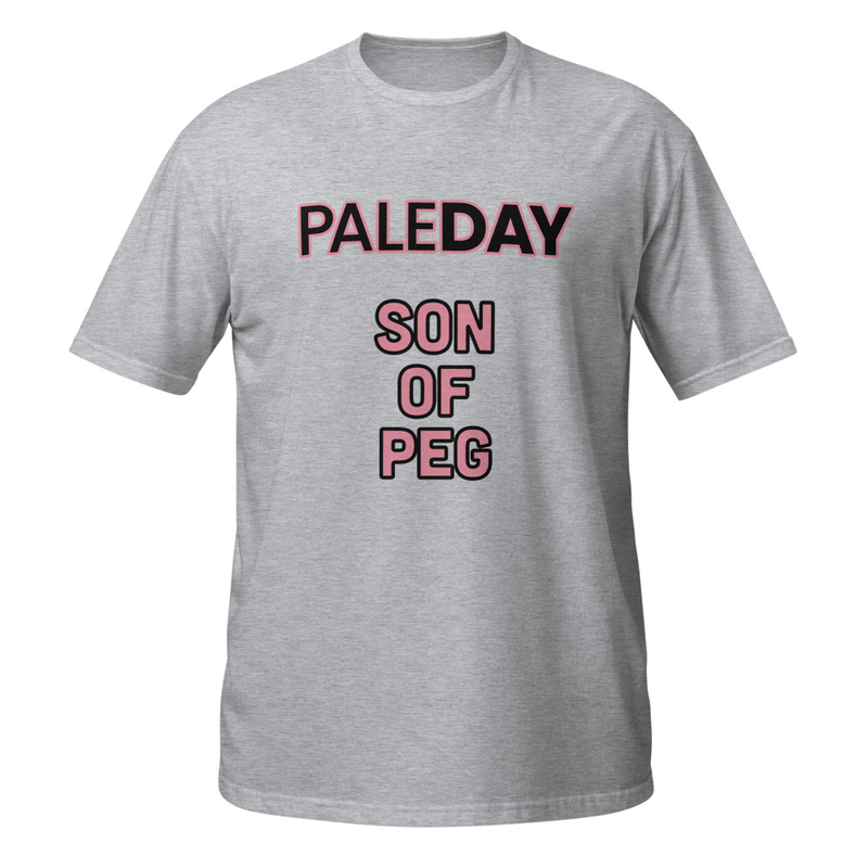 PaleDAY Son-of-Peg Unisex T-Shirt with pink/black logo