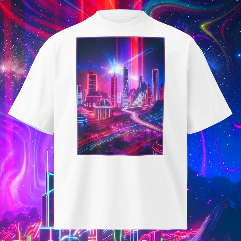 Space Rock Neon City - Space Rock Neon City / White / S