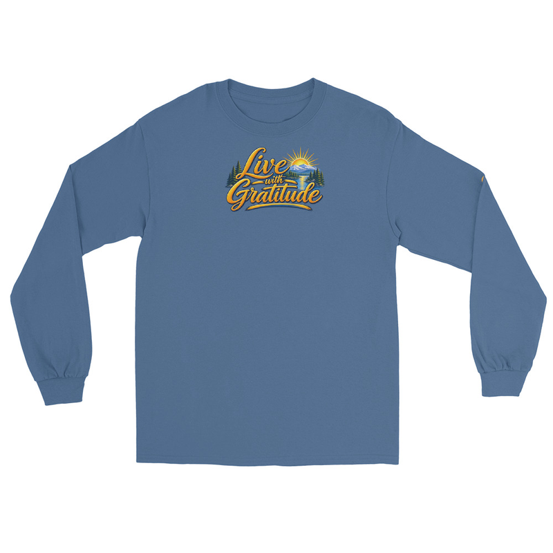 Live With Gratitude Men’s Long Sleeve Shirt