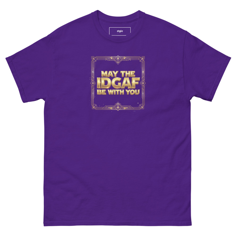 May the IDGAF be with you Unisex classic tee – S, Purple