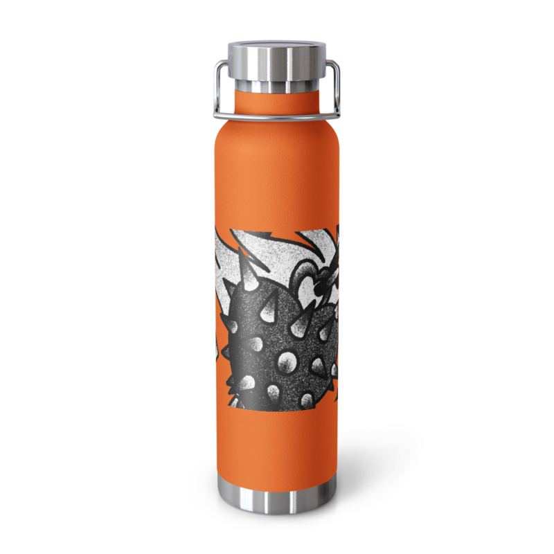 Burned Hearts Flail Copper Vacuum Insulated Bottle - by Collin – 22oz, Orange