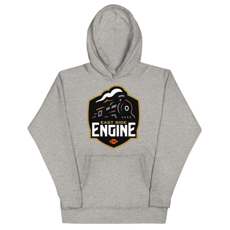 East Side Engine - Logo Hoodie – XL, Carbon Grey