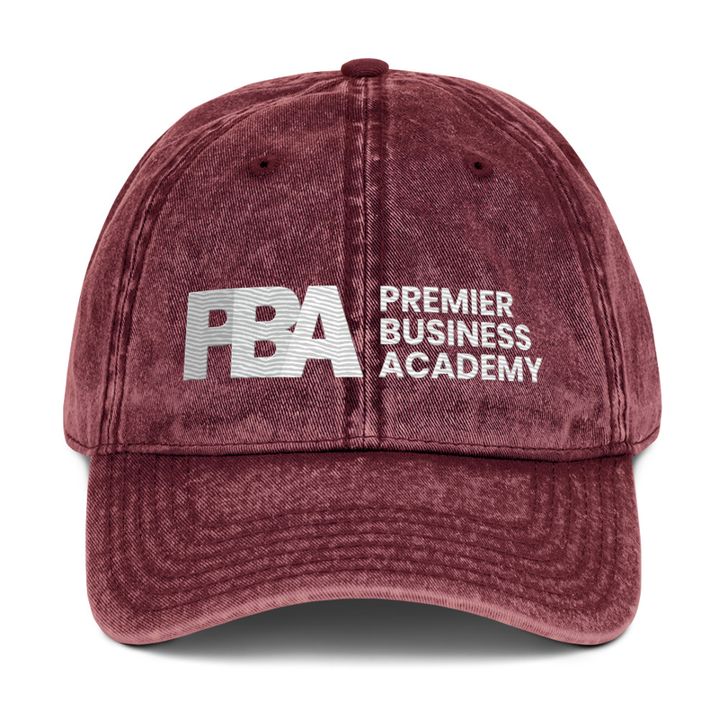 Vintage Cotton Twill Cap - PBA – One size, Maroon