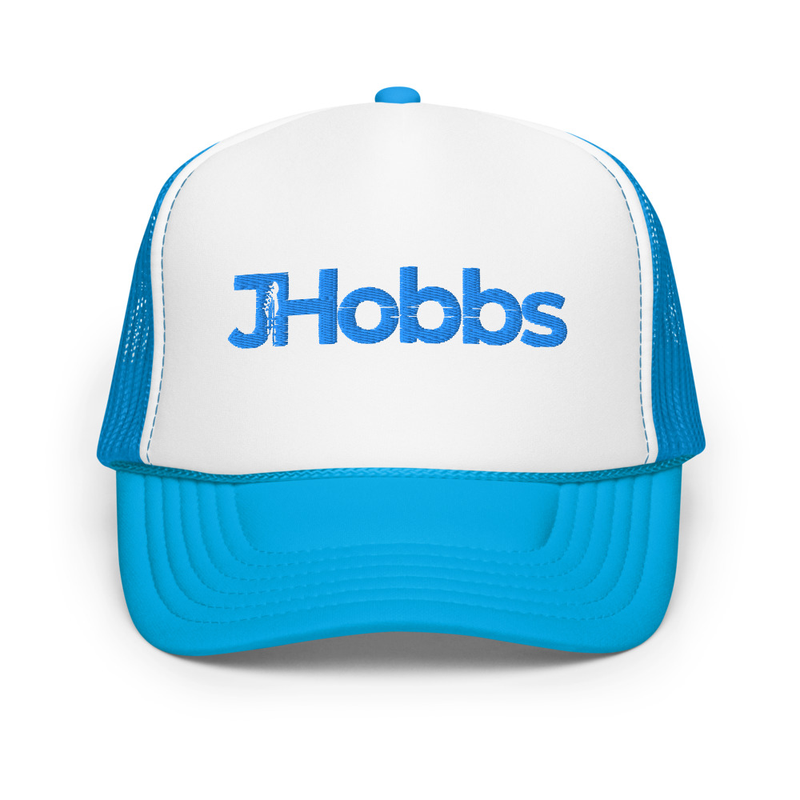 Blue JHobbs Logo Foam trucker hat