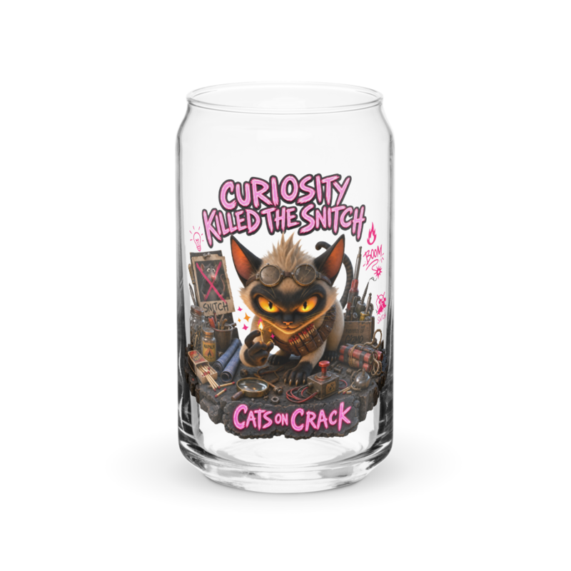 Curiosity Killed The Snitch 16oz Can Glass