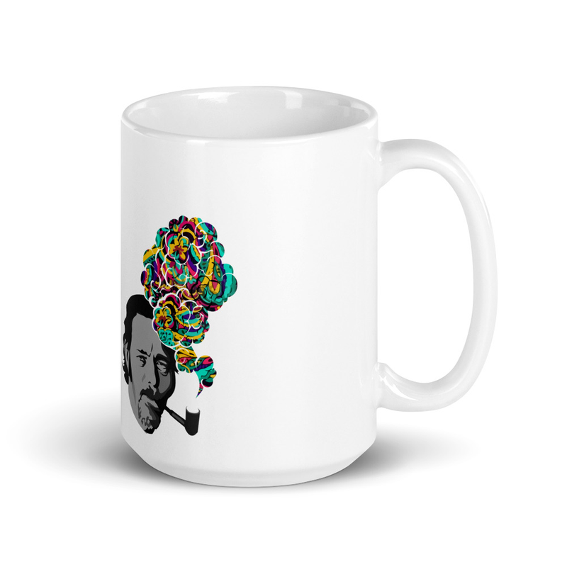 Alan Watts - Colorful Smoke - Zen Buddhism  glossy mug