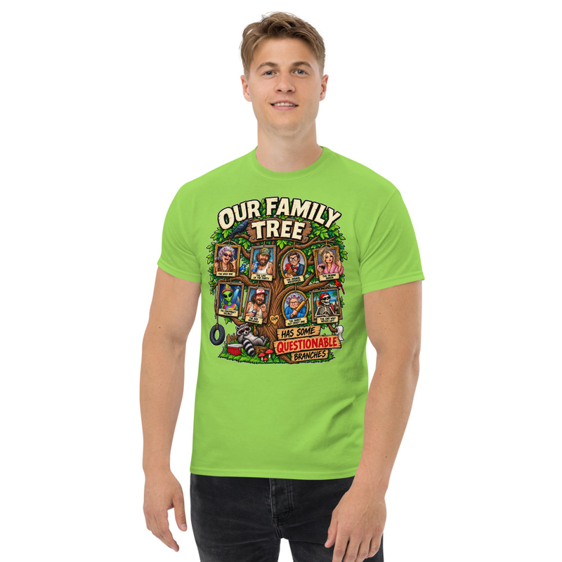 Questionable Family Tree - Unisex classic tee – 2XL, Lime