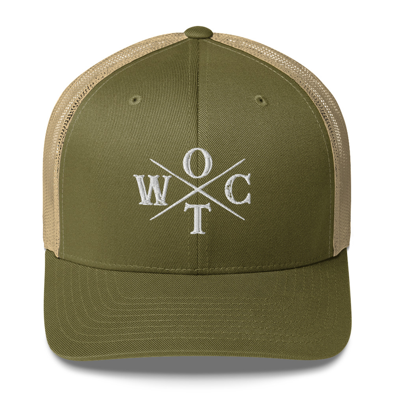 OTWC - Trucker Cap - White Text – One size, Moss/ Khaki