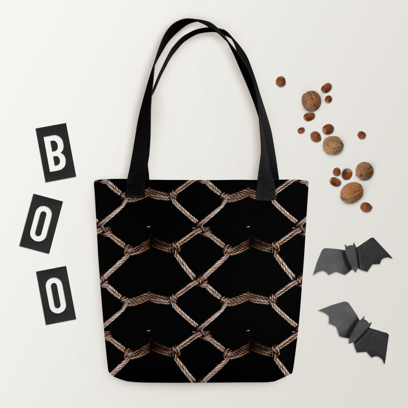 "Knotty Carrier" Diamond Rope Tote Bag