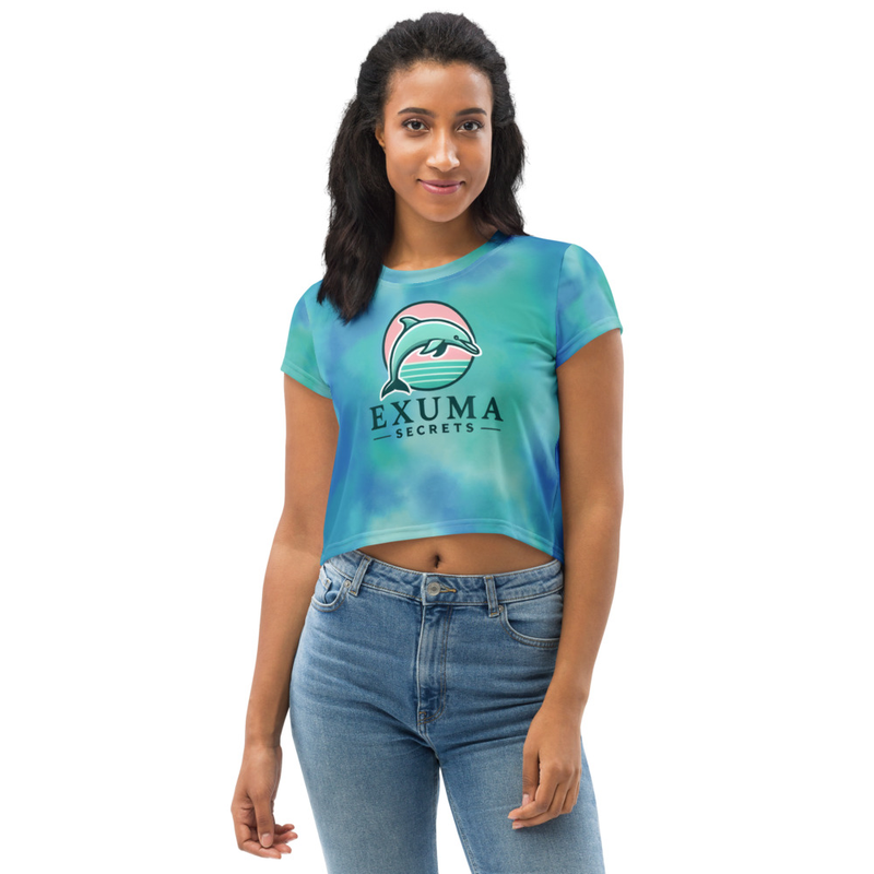Dolphin Drift Crop Top Tee