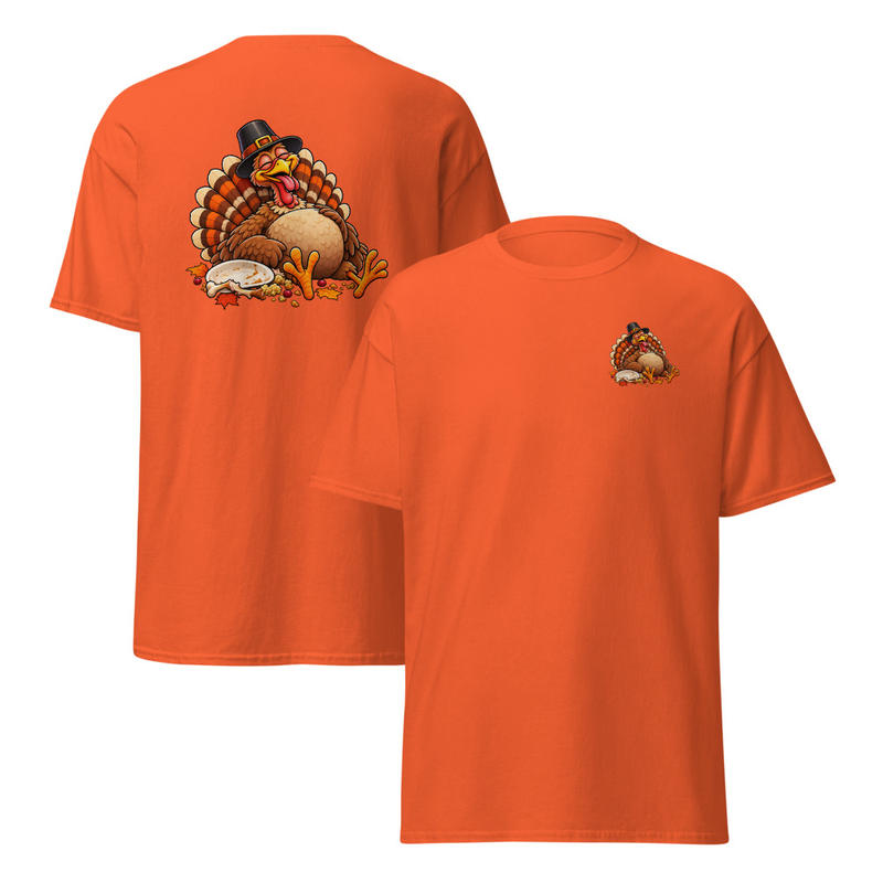 Turkey Coma Thanksgiving Unisex classic tee – XL, Orange