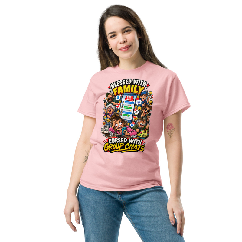 Group Chat - Unisex classic tee – S, Light Pink