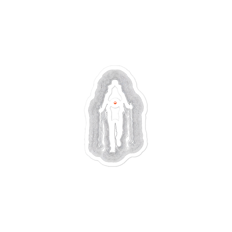 Topo Hiker Sticker (Artist Series) mockup