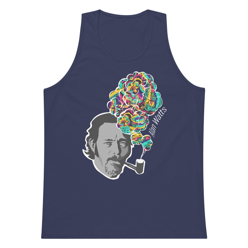 Alan Watts - Colorful Smoke - Zen Buddhism Rave Tank Men’s premium tank top