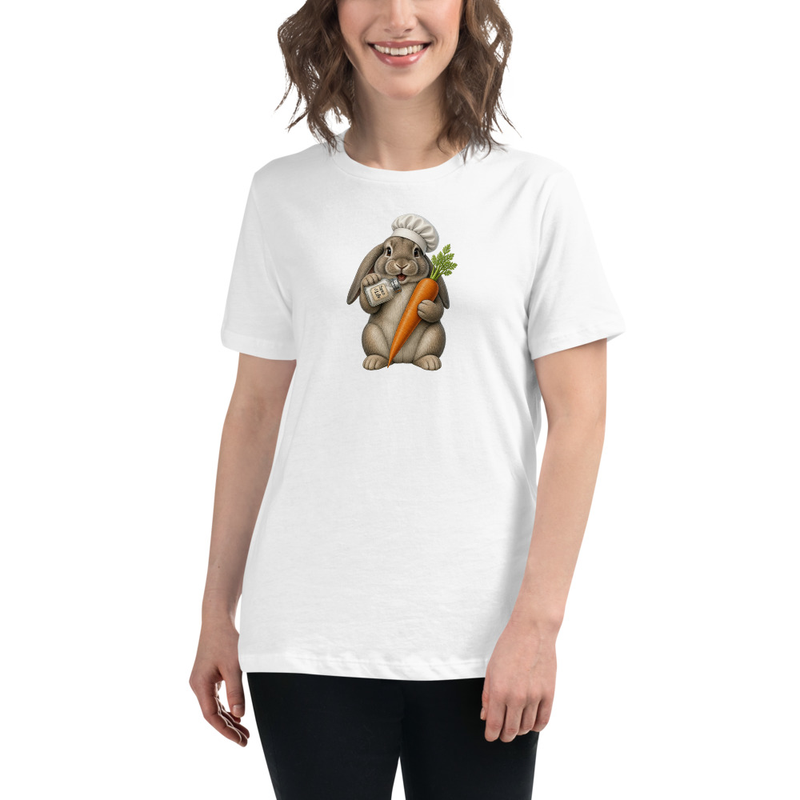 French Lop Rabbit Chef Women's Relaxed T-Shirt