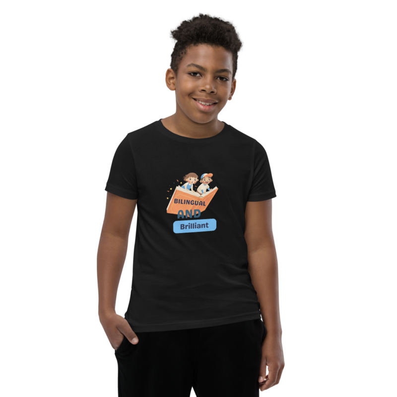 Youth Short T - Bilingual And Brilliant 2 – M, Black