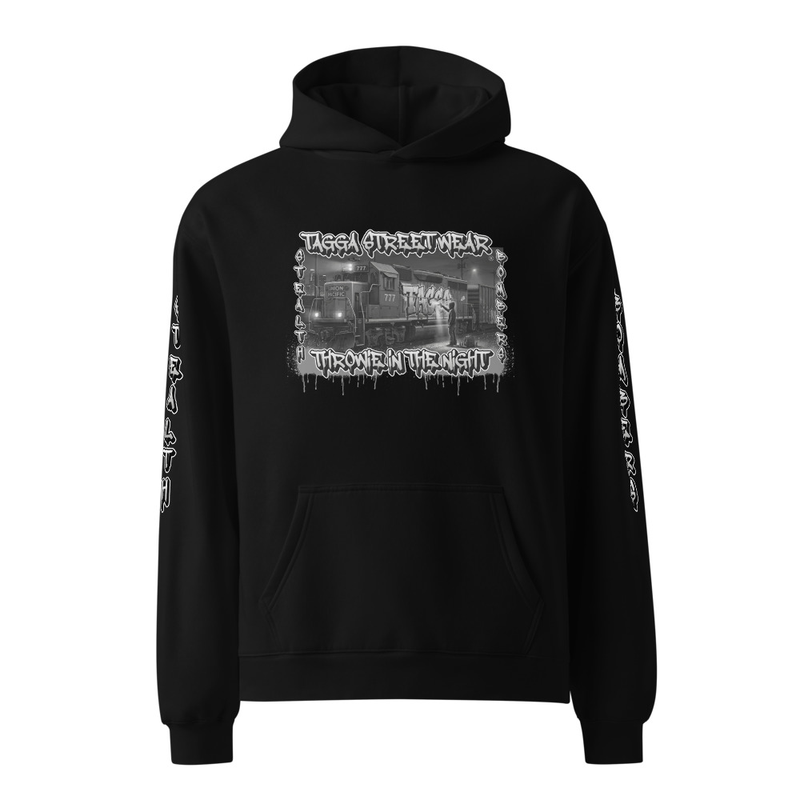TAGGA / THROWIE IN THE NIGHT / TRAINYARD Unisex oversized hoodie