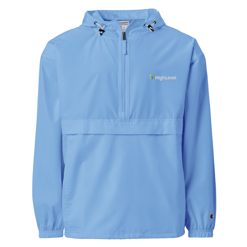 HighLevel Embroidered Packable Jacket – 2XL, Light Blue
