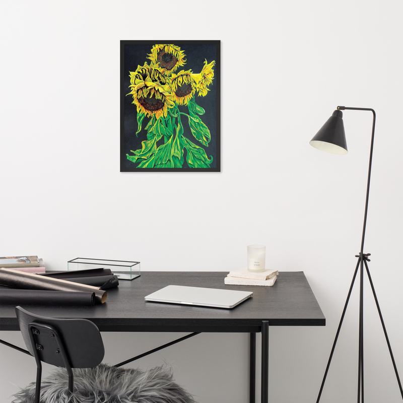 Out Of The Darkness Framed Print – 18″×24″, Black