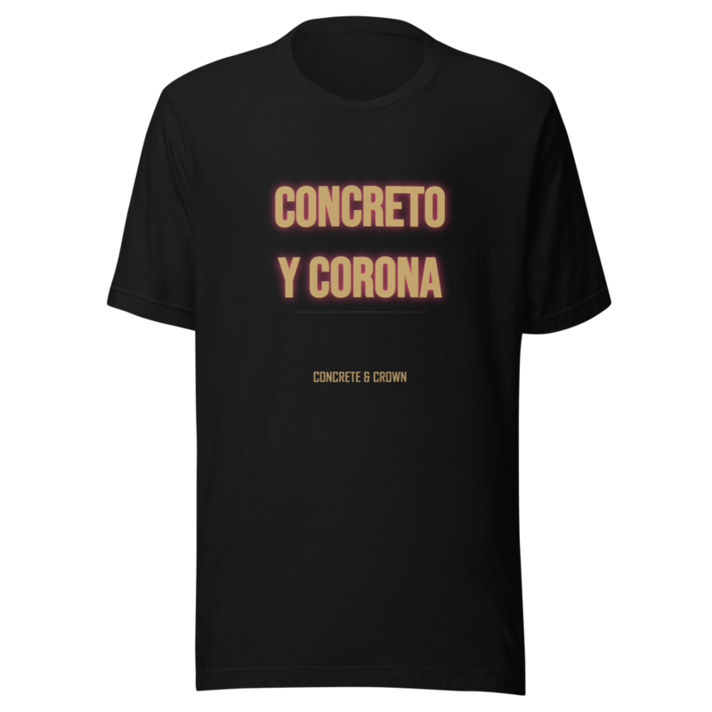 CONCRETO Y CORONA · Concrete & Crown — Unisex Tee | AlmaPiece