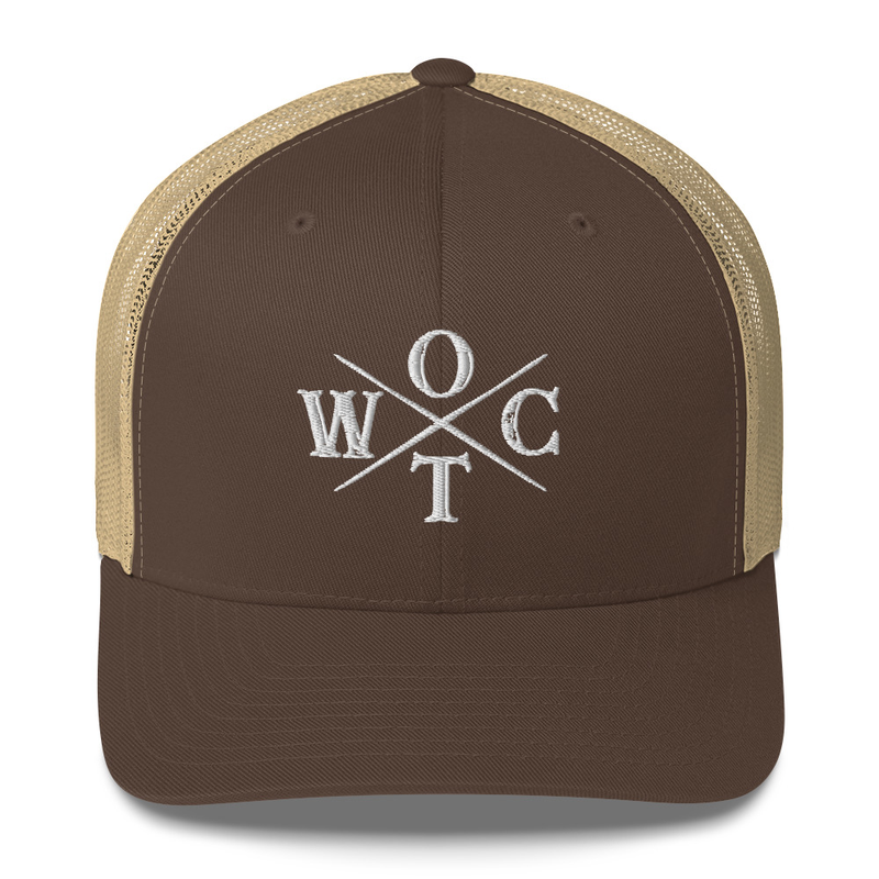 OTWC - Trucker Cap - White Text – One size, Brown/ Khaki
