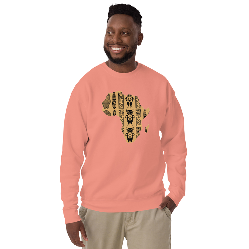 AFRIKA10V Unisex Premium Sweatshirt – 3XL, Dusty Rose