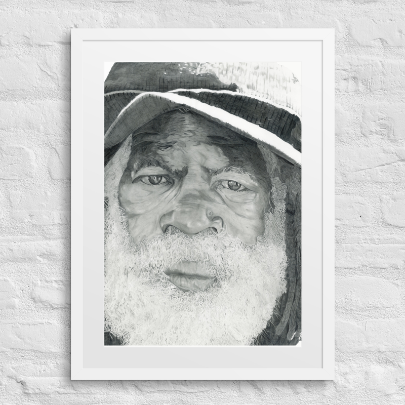 Under the Bridge Framed Print – 18″×24″, White