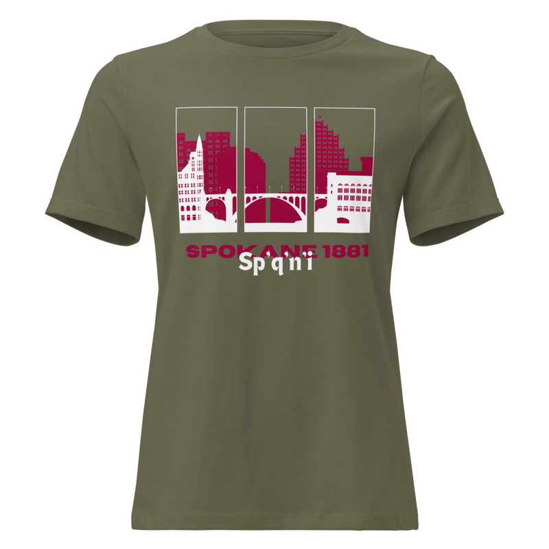 Spokane 1881 Women's Relaxed T-Shirt – XL, Military Green