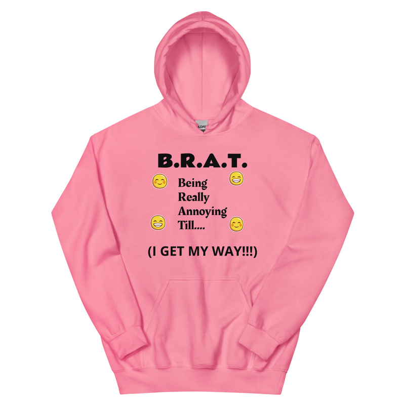 B.R.A.T. Unisex Hoodie – M, Azalea
