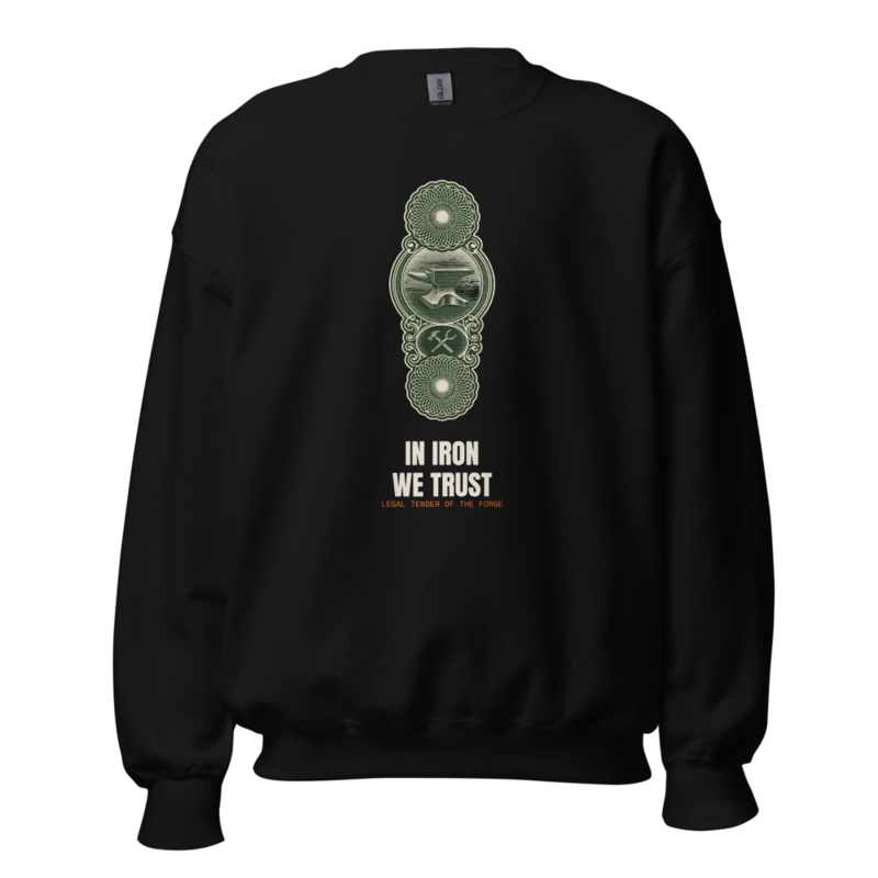 In Iron We Trust Crewneck (Artist Series) mockup