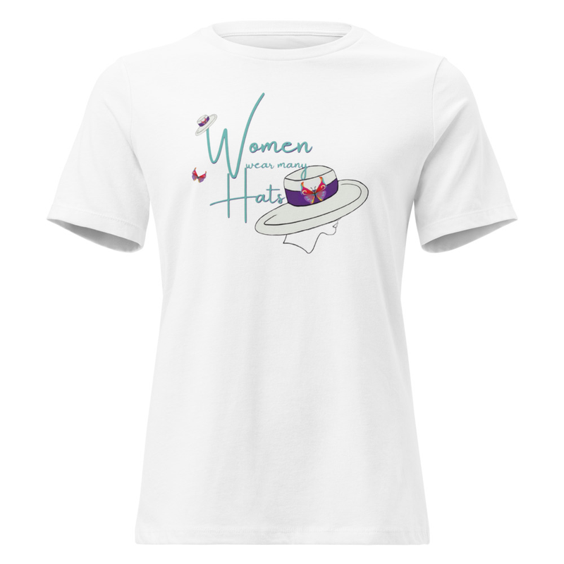 Women's Relaxed T-Shirt - Women Wear Many Hats 2 – Image 2