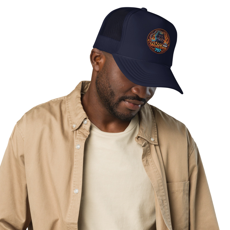 The WolfDen 757 Premier Foam Trucker – One size, Navy