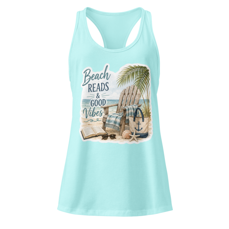 Beach Reads Women’s fitted racerback tank top – S, Cancun