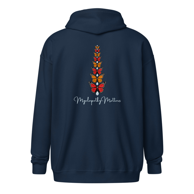 Butterflies Spine Myelopathy Matters Zip Hoodie