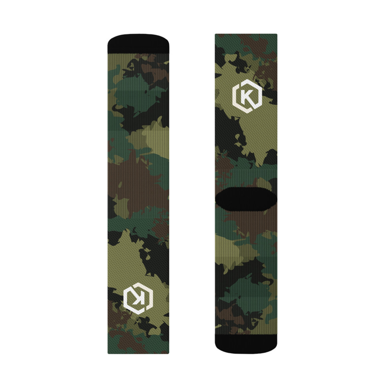 Kicxs Crew Socks - Green Camo