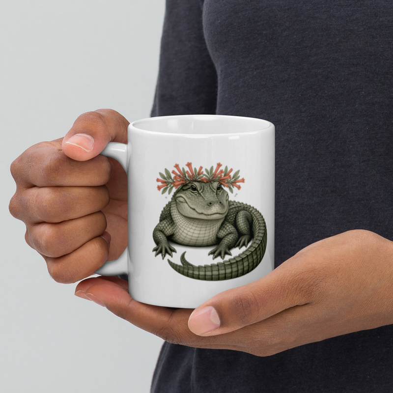 Alligator Flower Crown Mug — Floof
