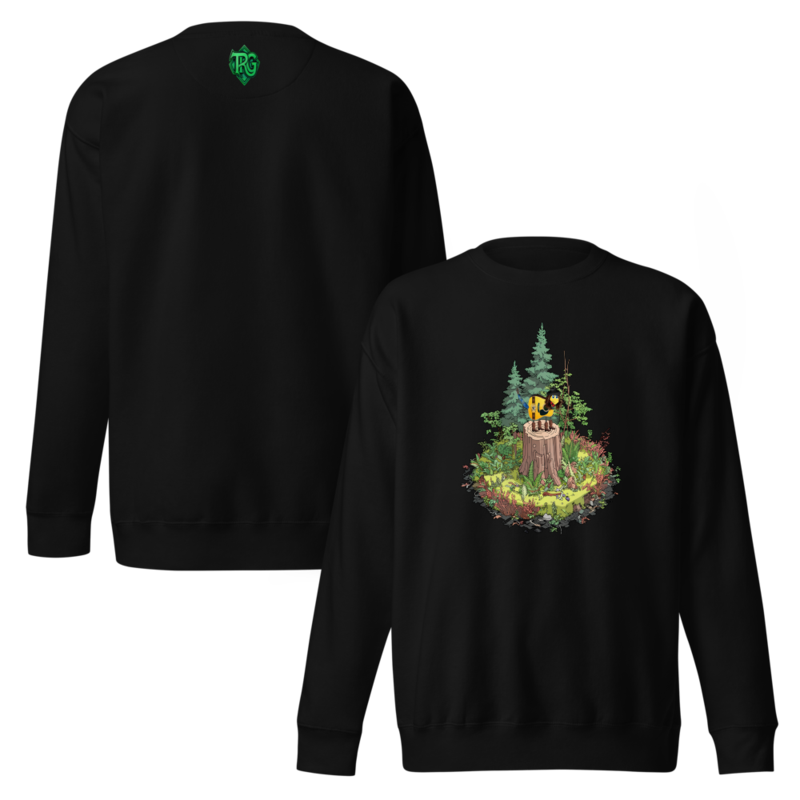 Cutaway Pluckle Black Unisex Premium Sweatshirt