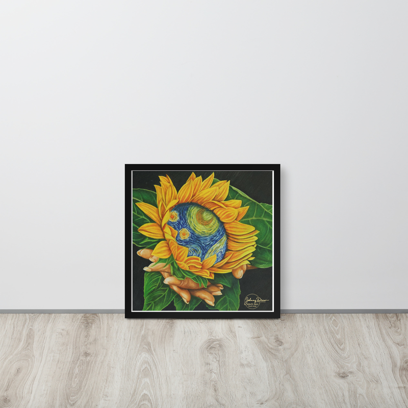 Homage Framed Print – 18″×18″, Black