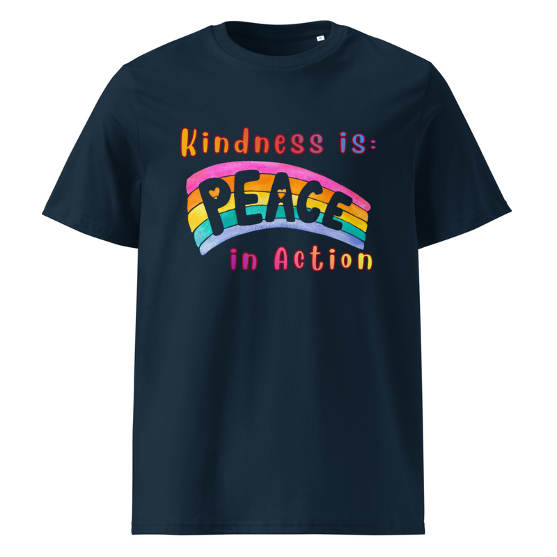Kindness Unisex Organic Cotton Creator 2.0 T-Shirt – M, French Navy