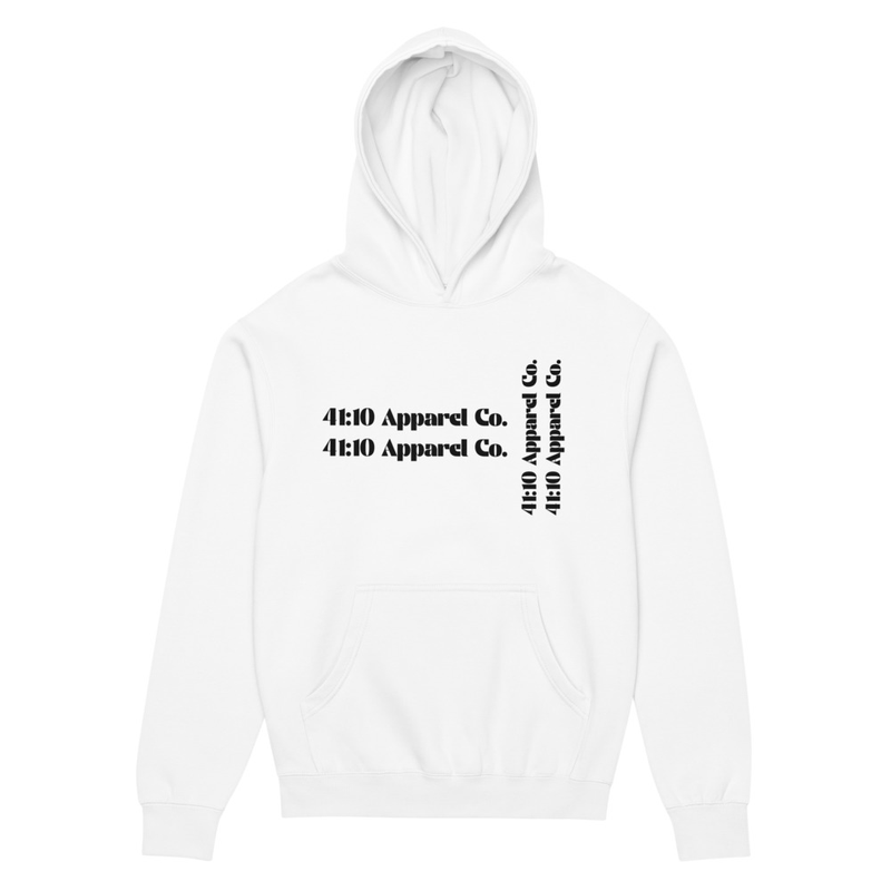 41:10 Logo Hoodie – S, White