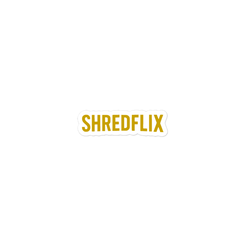 Shredflix Skate Logo Stickers White / 3″×3″ preview