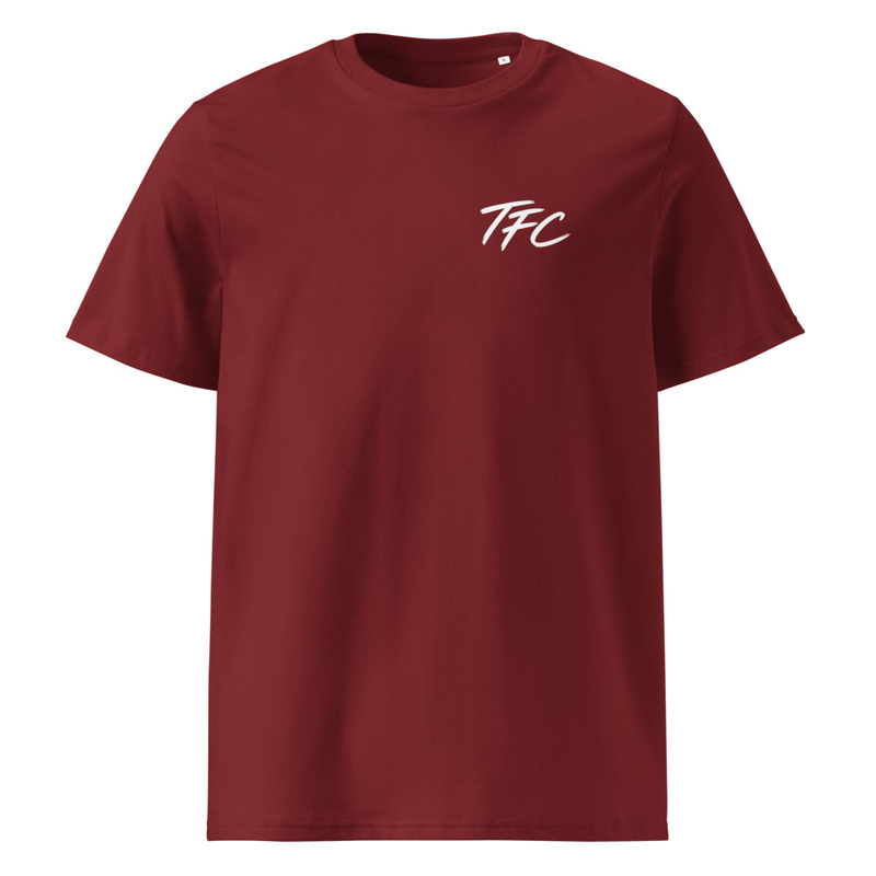 TFC Unisex Organic Cotton T-Shirt – XL, Burgundy