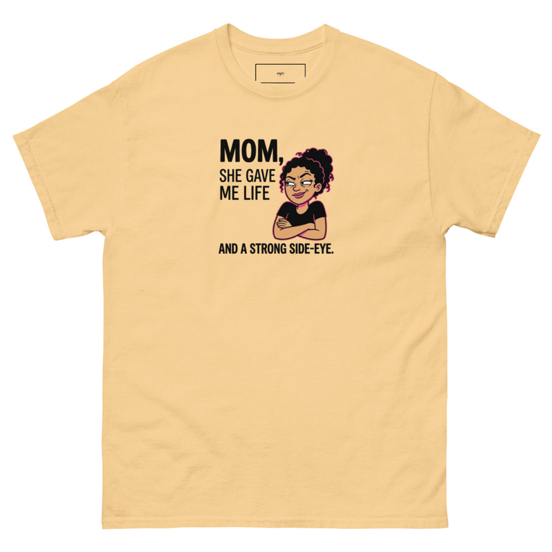 Mom Side eye -classic tee – S, Yellow Haze