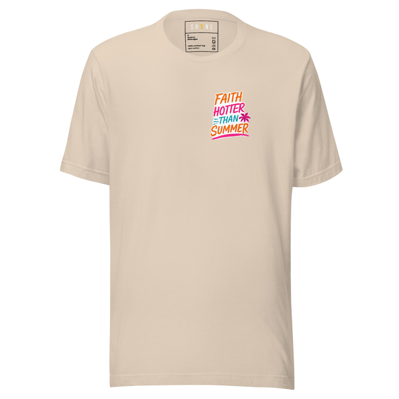 Faith of Summer T-shirt – S, Soft Cream